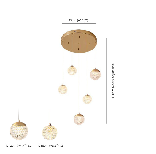 Arisha Design/Modern LED Pendelleuchte Schlafzimmer/Esszimmer Gold