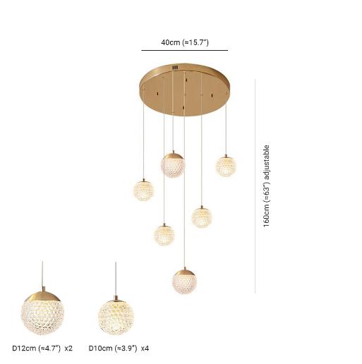 Arisha Design/Modern LED Pendelleuchte Schlafzimmer/Esszimmer Gold