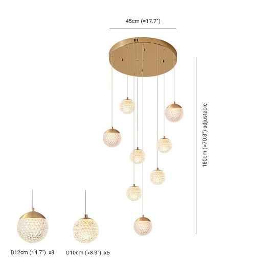 Arisha Design/Modern LED Pendelleuchte Schlafzimmer/Esszimmer Gold