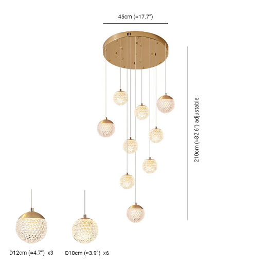 Arisha Design/Modern LED Pendelleuchte Schlafzimmer/Esszimmer Gold
