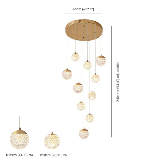 Arisha Design/Modern LED Pendelleuchte Schlafzimmer/Esszimmer Gold