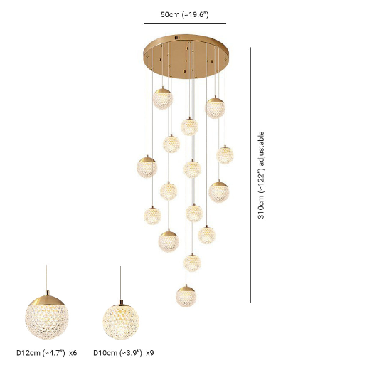Arisha Design/Modern LED Pendelleuchte Schlafzimmer/Esszimmer Gold