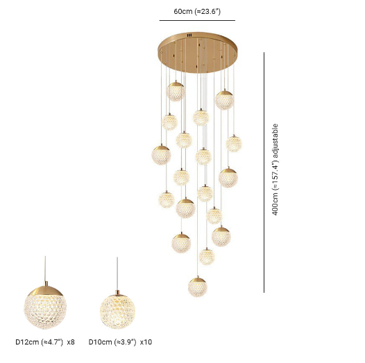 Arisha Design/Modern LED Pendelleuchte Schlafzimmer/Esszimmer Gold
