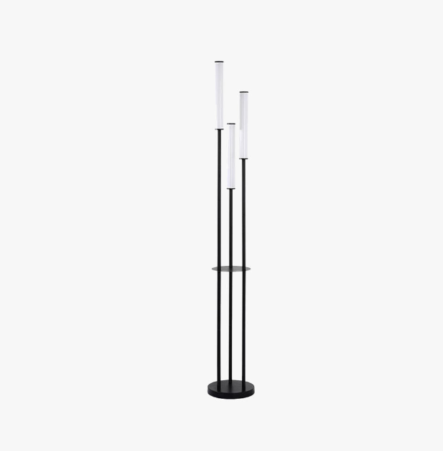 Arisha Minimalistische Modern LED Stehlampe Schwarz Wohnzimmer/Esszimmer Metall&Acryl