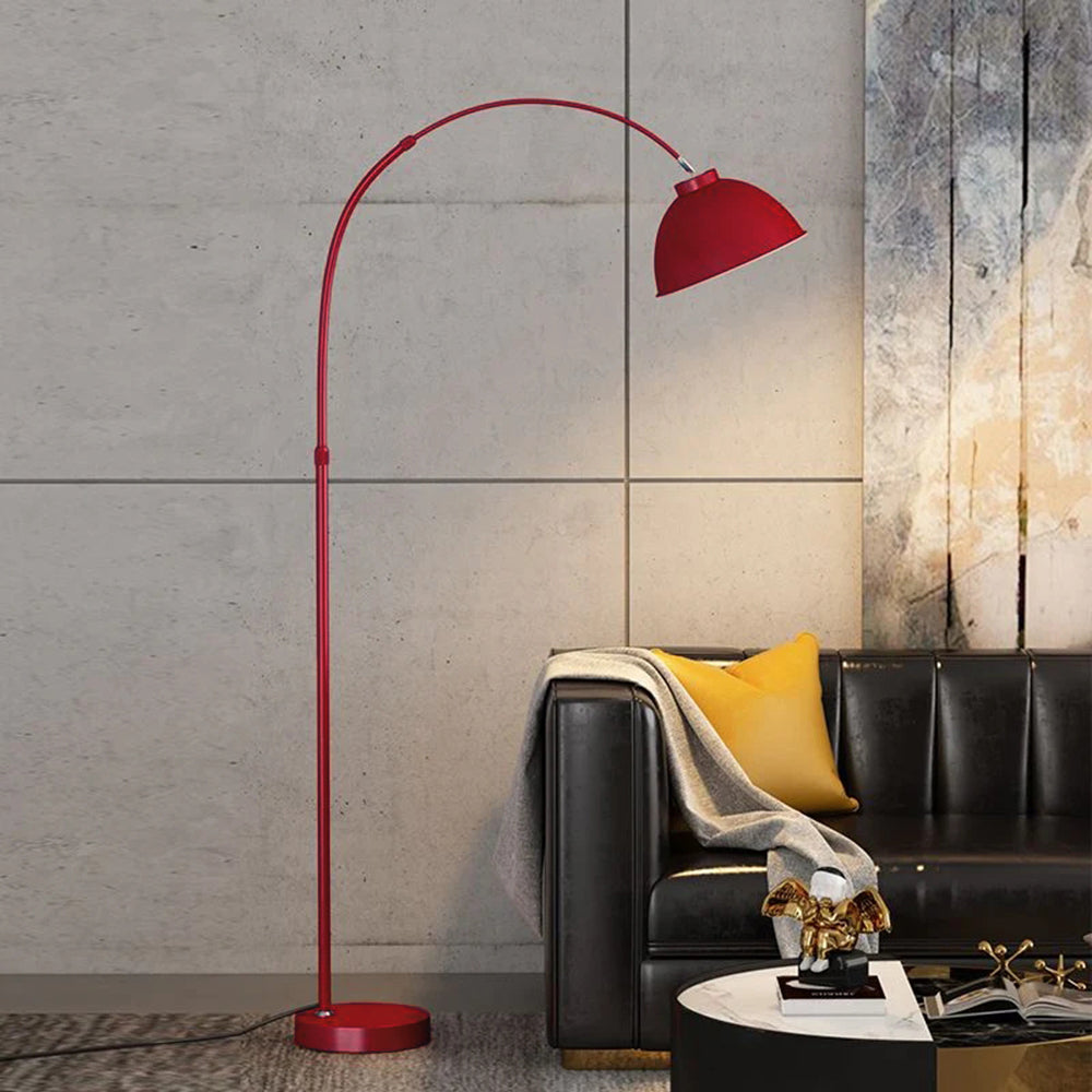 Aria Stehlampe Modern Schale LED  Schwarz/Rotwein/Gelb Wohnzimmer