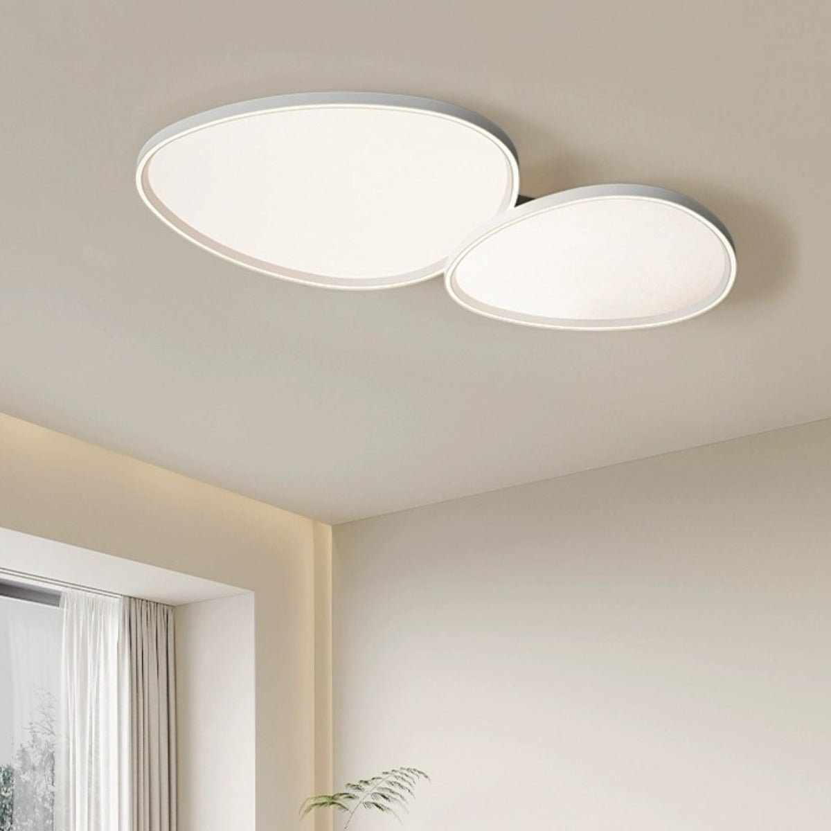 Arisha Modern LED Deckenleuchte Weiß Metall Schlaf Wohnzimmer