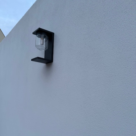 Ray Modern Rectangular Laterne LED Außenleuchte Schwarz/Grau Metall/GLetslightingr