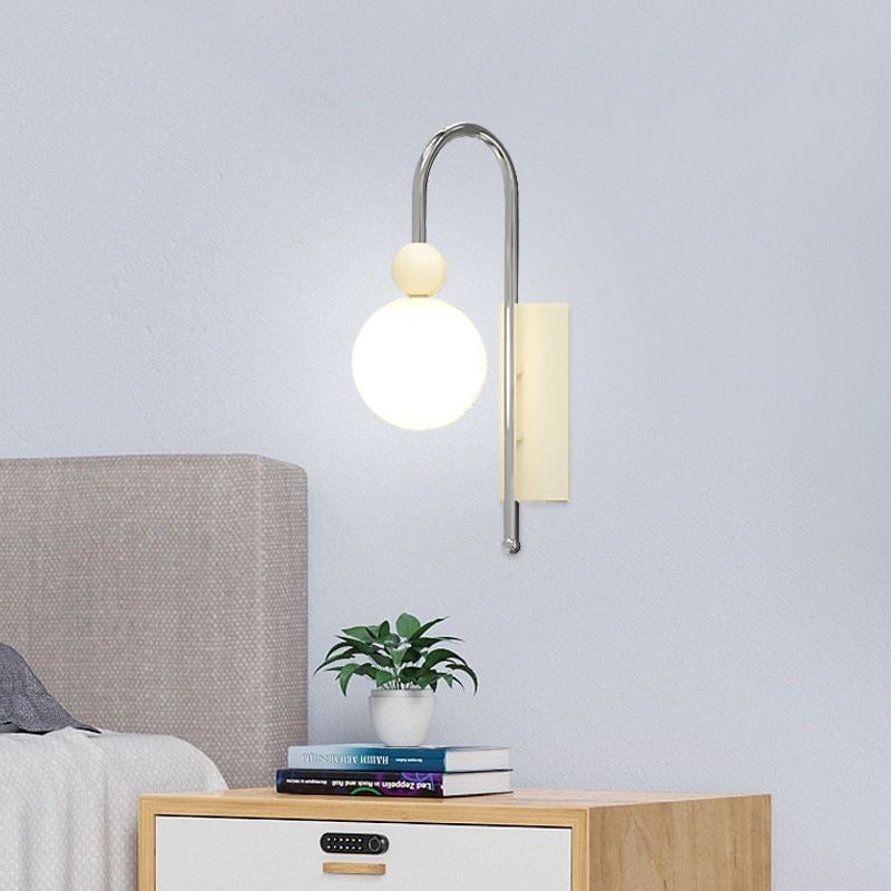Valentina Modern LED Innenwandleuchte Rot Kaffee Glas Schlafzimmer