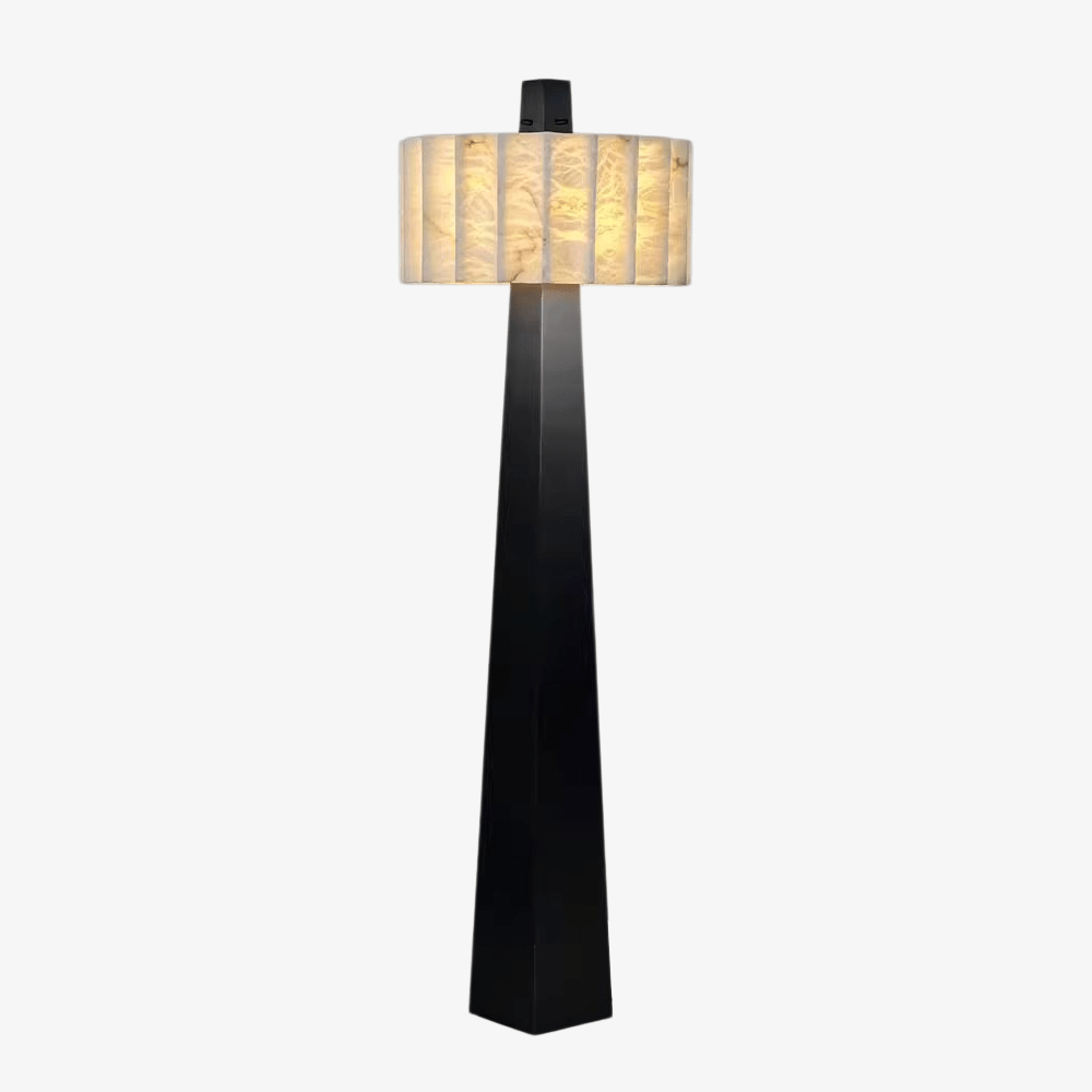 Wolve Alabaster Obelisk Stehleuchte