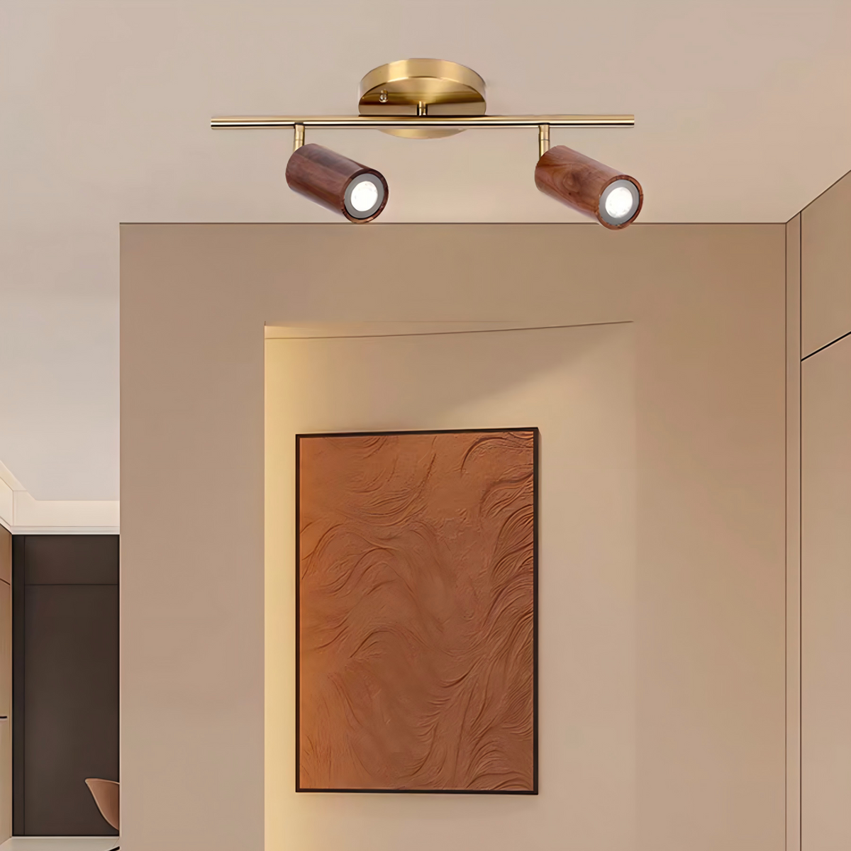 Elvarena Holz-LED-Spotschiene