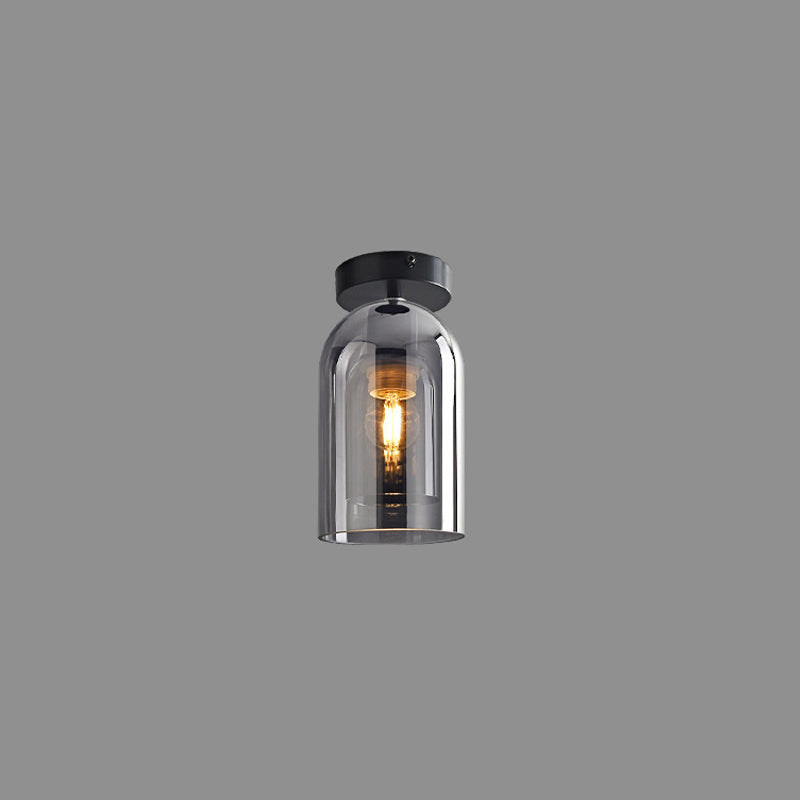Arisha Modern LED Decken/Pendelleuchte Grau Wohn/Esszimmer Metall Glas