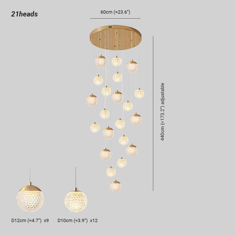 Arisha Design/Modern LED Pendelleuchte Schlafzimmer/Esszimmer Gold