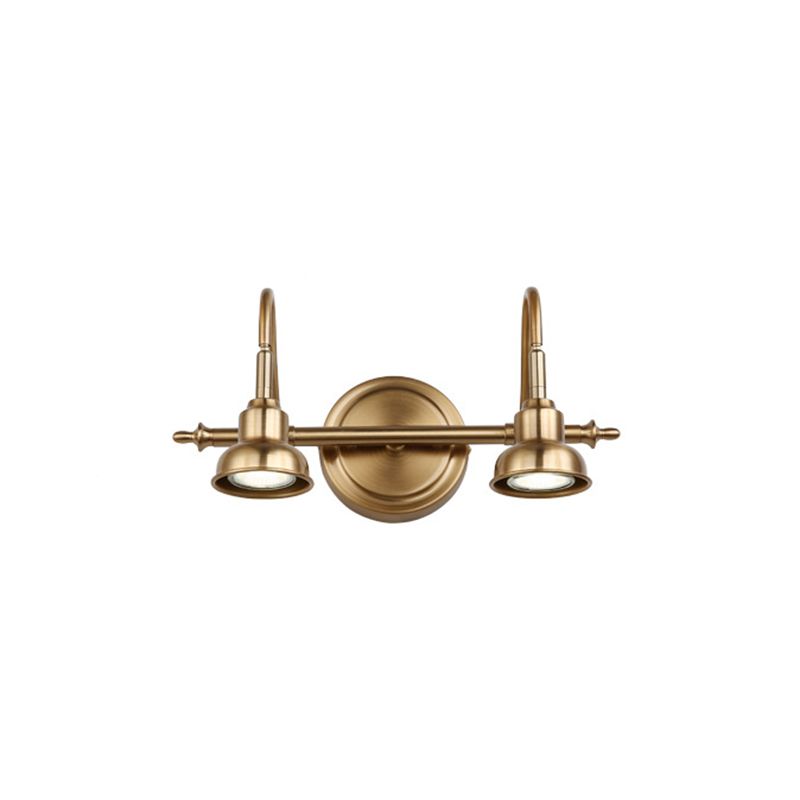 Arisha Vintage Runde LED Wandleuchte Gold Bade/Schlafzimmer Metall 2/3/4 Leuchten