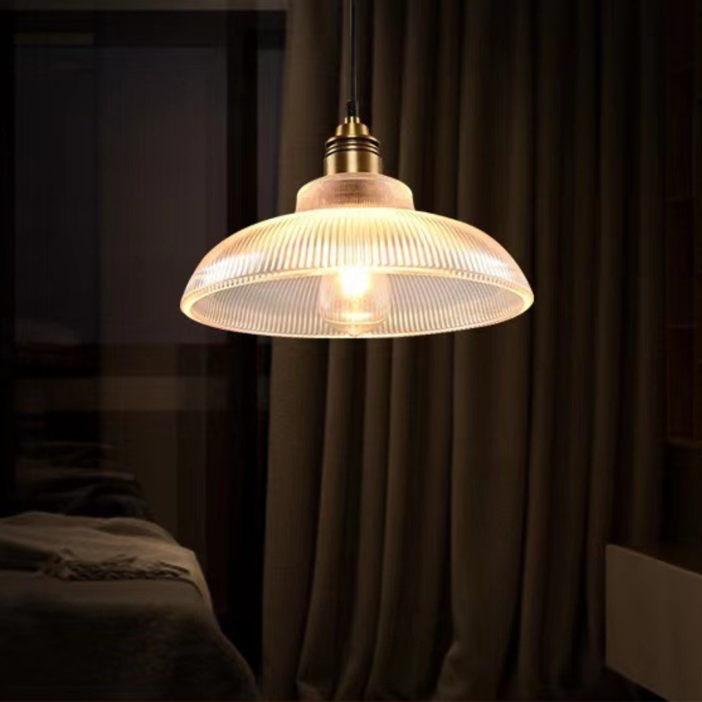 Arisha Industriell LED-Pendelleuchte Klar/Bernstein Schlafzimmer/Restaurant