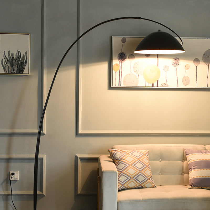 Avi Modern LED Bogen Schale Stehlampe Metall Wohnzimmer Schlafzimmer