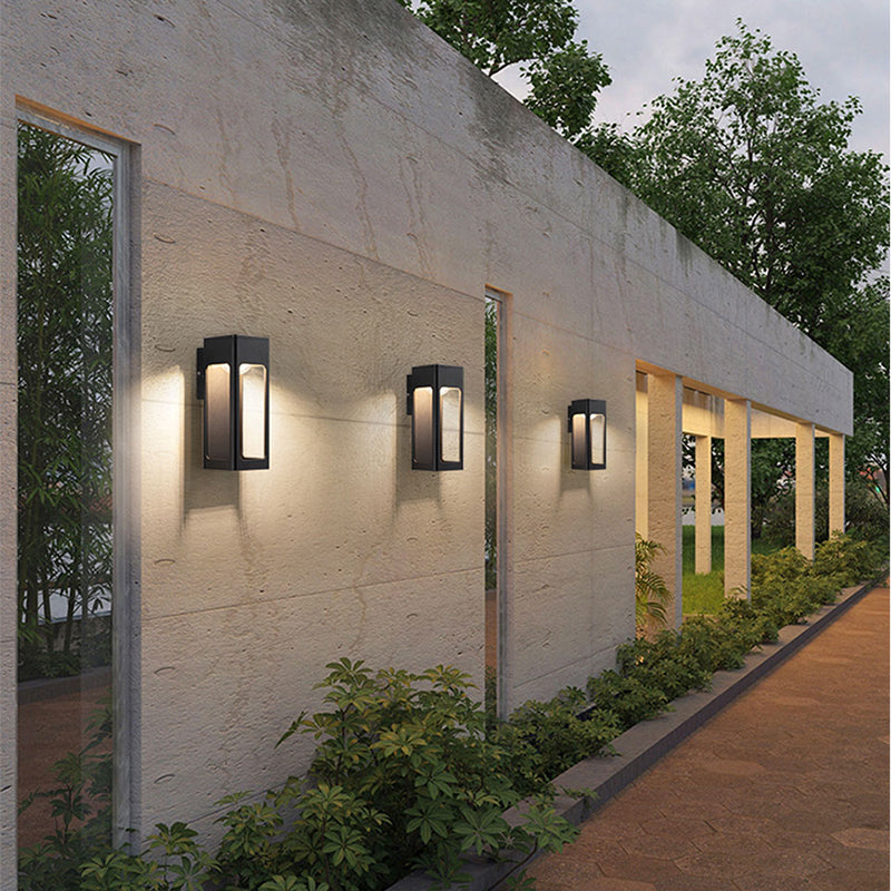 Ray Modern LED Außenwandleuchte Schwarz Außen Garten Metall