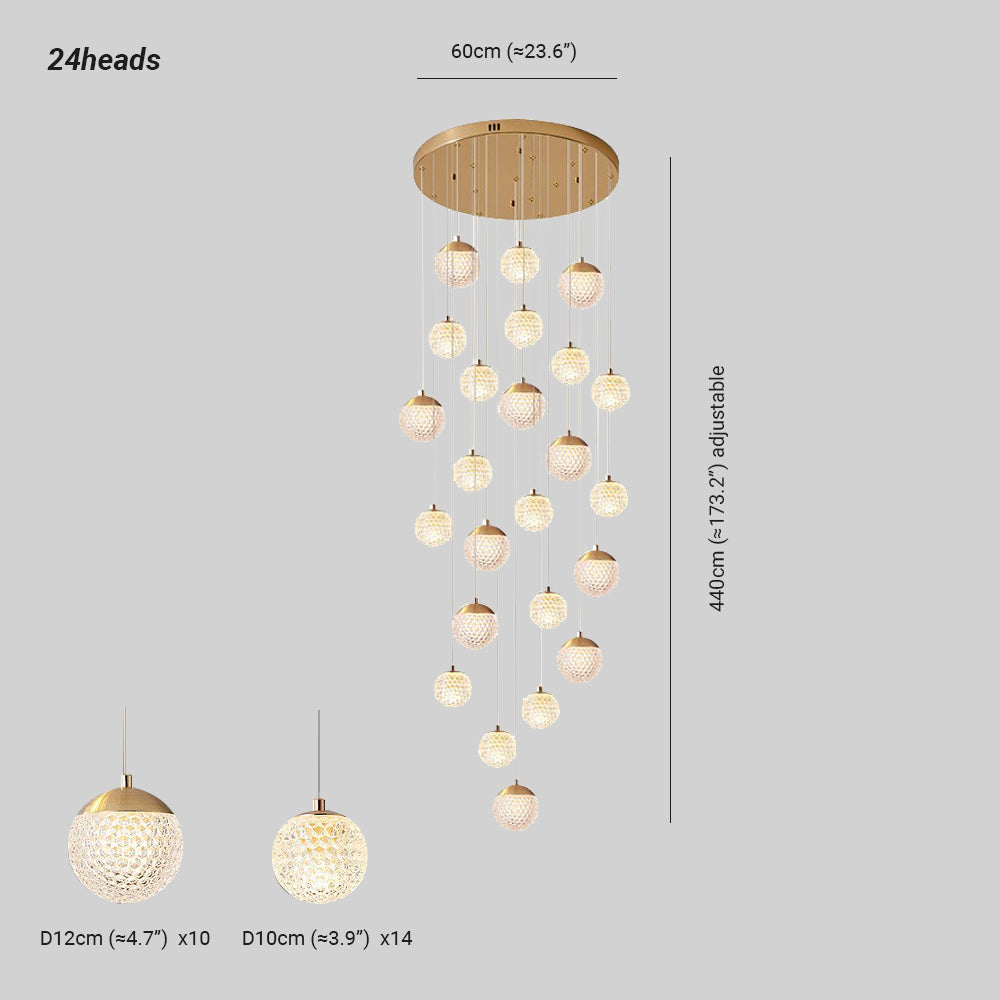 Arisha Design/Modern LED Pendelleuchte Schlafzimmer/Esszimmer Gold