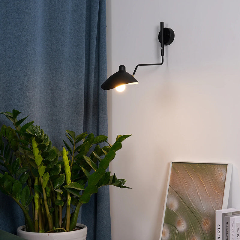 Arisha Modern LED Wandleuchte Schwarz Wohn/Schlafzimmer Metall