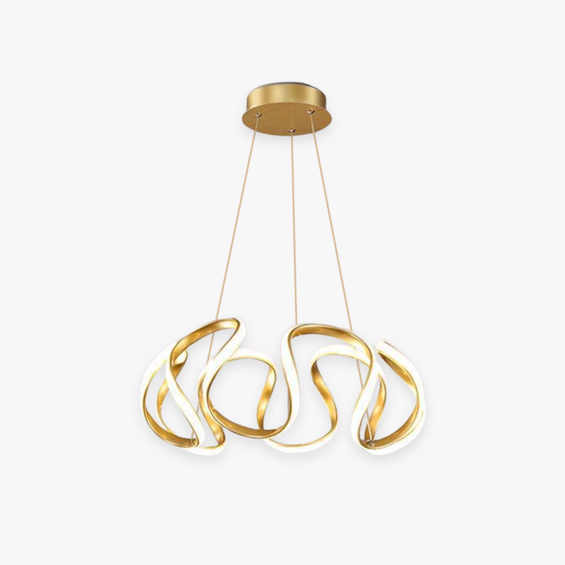 Arisha Lotus Design Pendelleuchte  LED Unregelmäßige Blume Gold/Silber