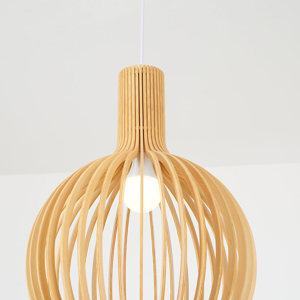 Muto Hölzerne Vogelkäfig-Lampe  Pendelleuchte Holz Esszimmer