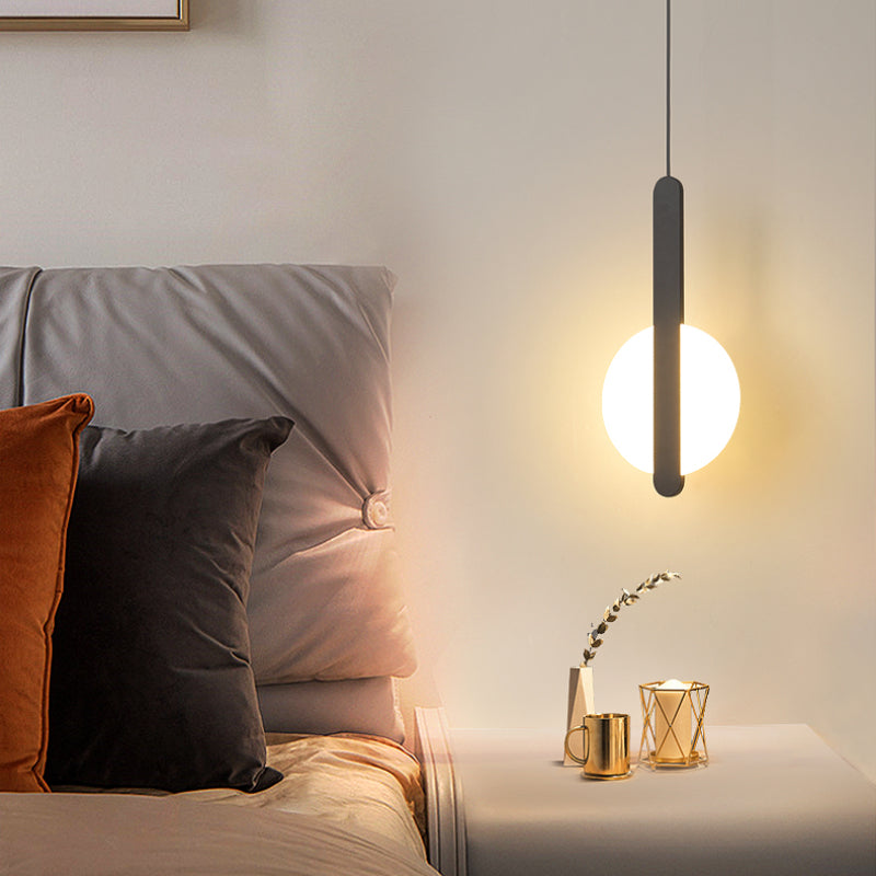 Arisha Minimalistisch Pendelleuchte Ring Schwarz/Weiß Wohnzimmer
