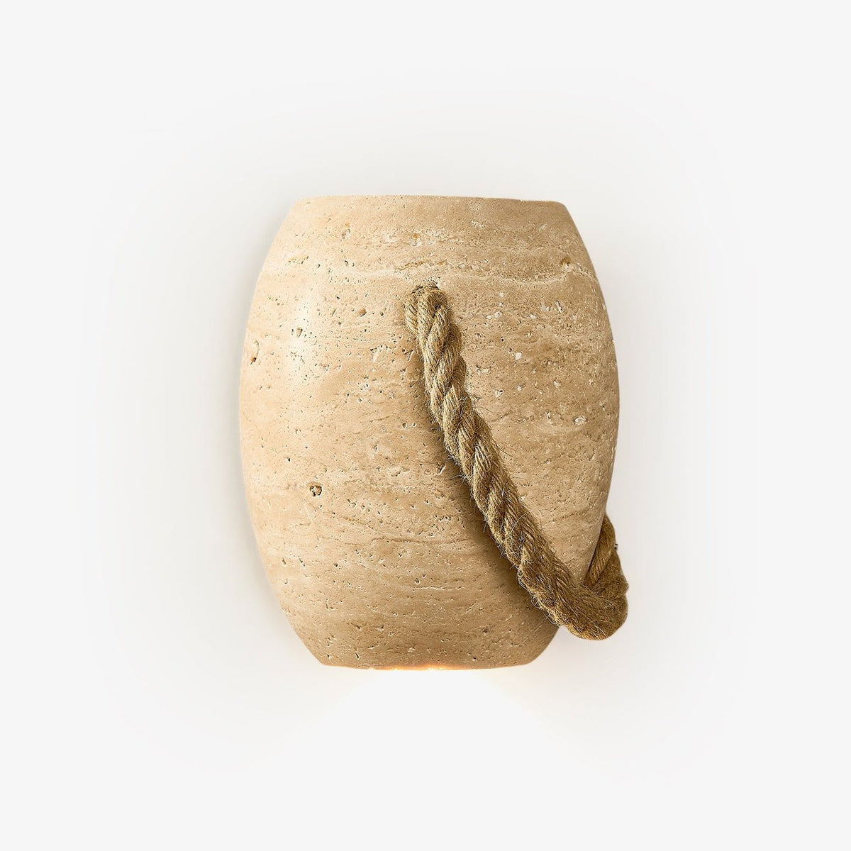 Wryn Wandleuchte aus Seil in Beige