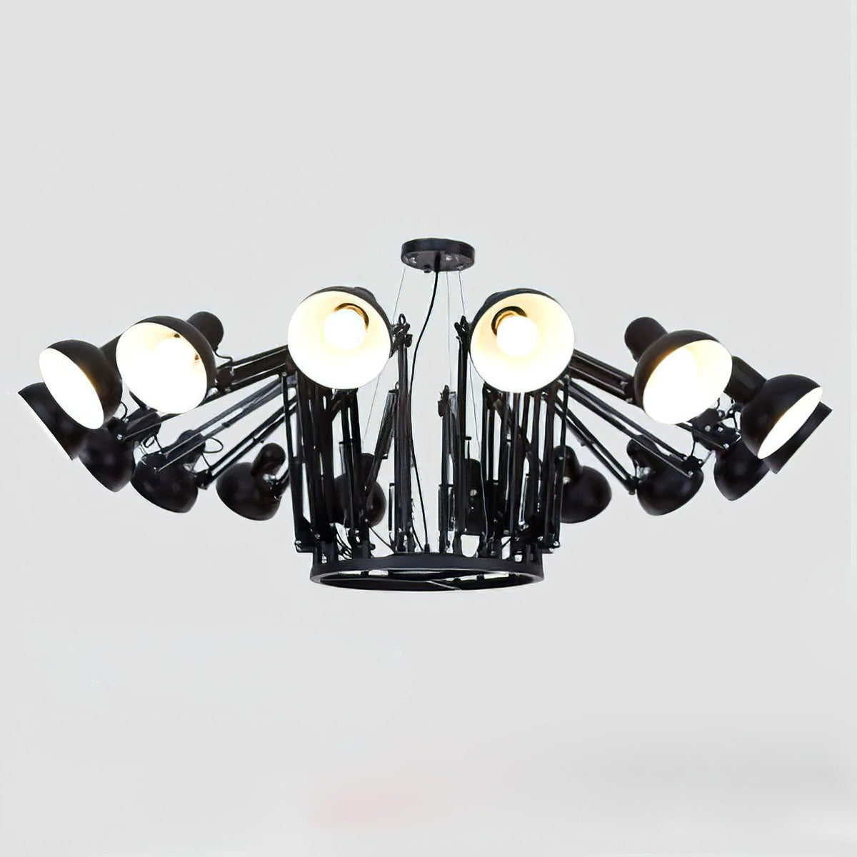 Livenu Kronleuchter Schwarz verstellbar Multi-Arm