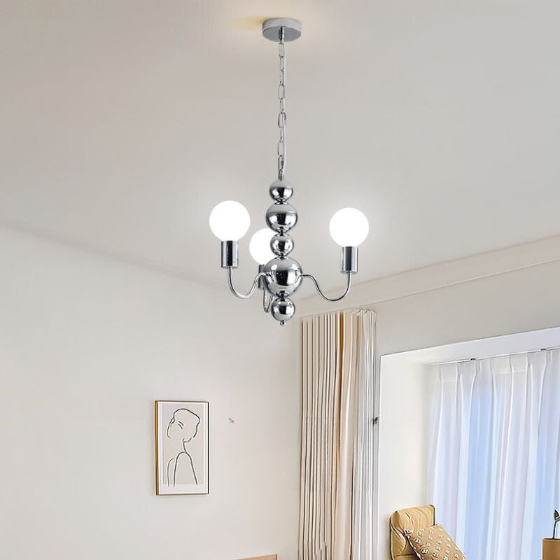 Valentina Mittelalterlich LED Sphärisch Kronleuchter Schwarz Metall Wohnzimmer