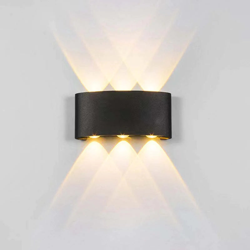 Ray  Außenwandleuchte Modern Rechteck LED  Weiß Metall Terrasse