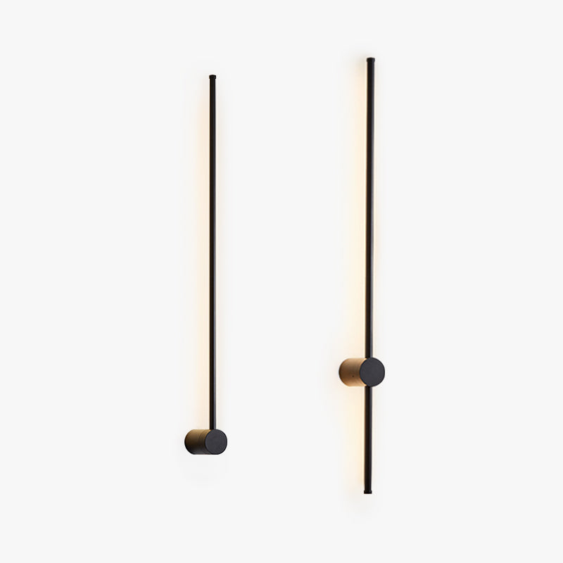 Arisha Moderne LED Innenwandleuchte, Linear, Schwarz, Metall, Wohnzimmer