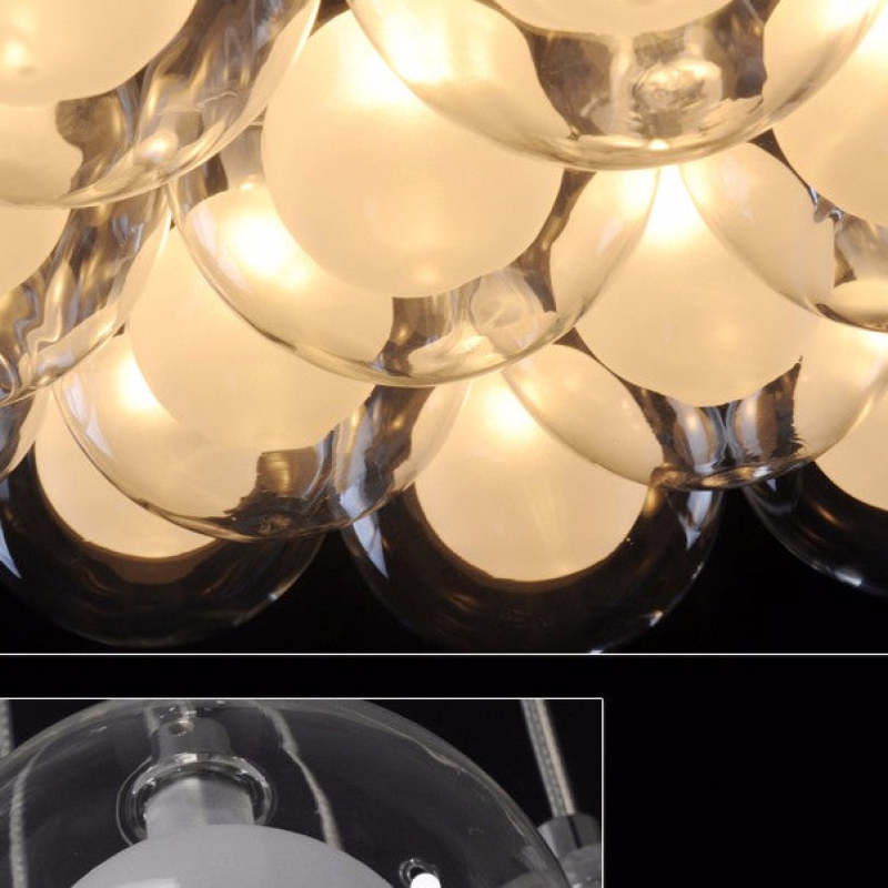 Valentina Modern GlaskugelLED Pendelleuchte Esstisch/Flar Metall Glas