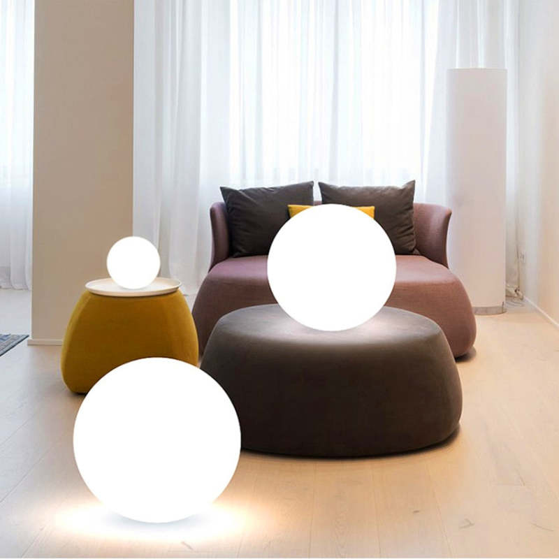 Aria Modern Kugel LED Wasserdichte RGB Außenleuchte Stehlampe Weiß
