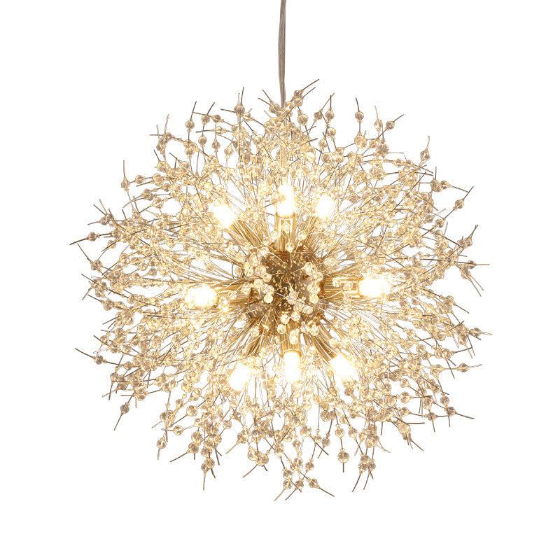 Arisha Modern Löwenzahn Pendelleuchte Golden/Chrom, Esszimmr, Metall