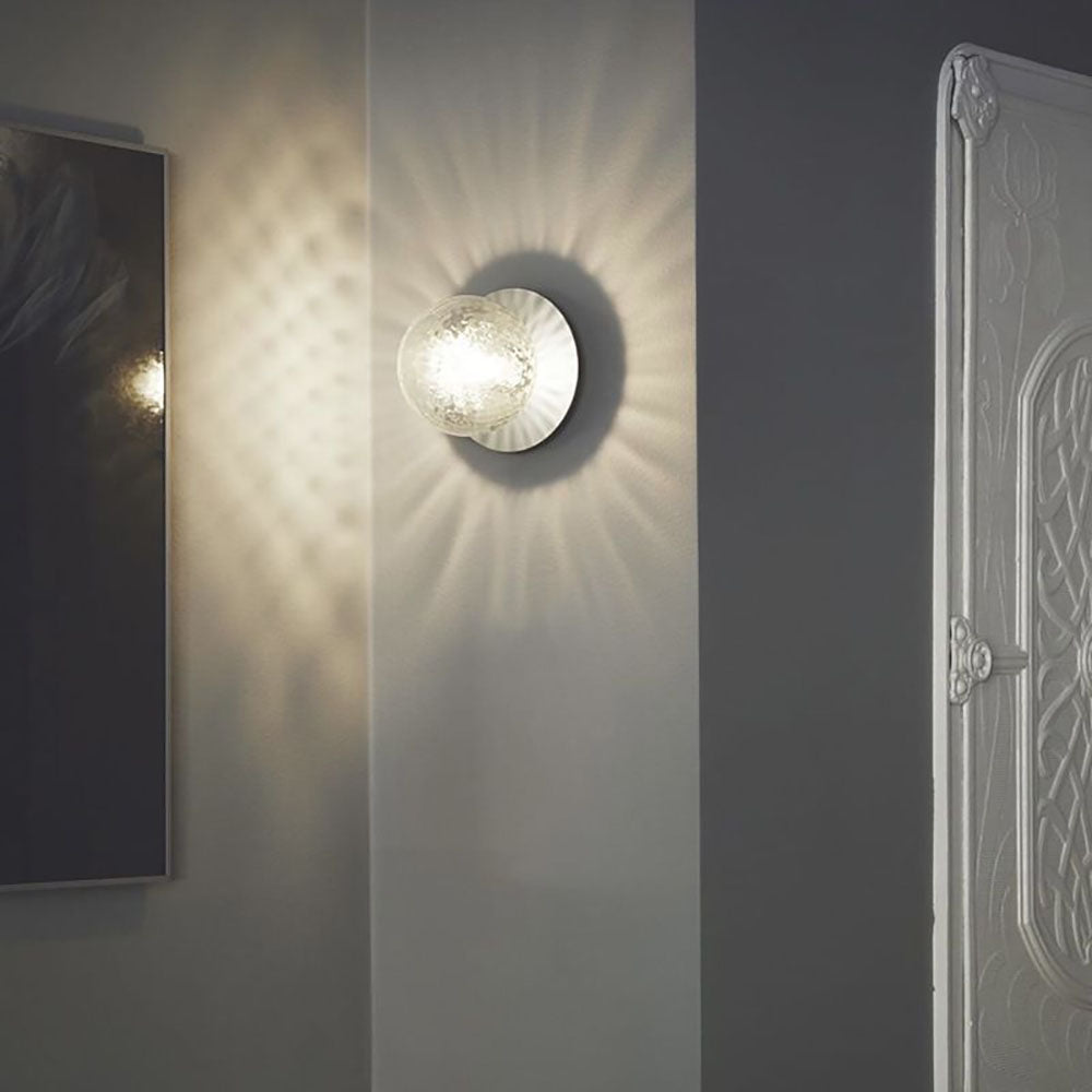 Valentina Modern LED Decken/Wandleuchte Esszimmer Schwarz/Gold Glas