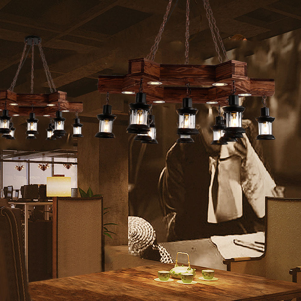 Epoch Designer LED Pendelleuchte Schwarz Wohn/Arbeitszimmer Holz