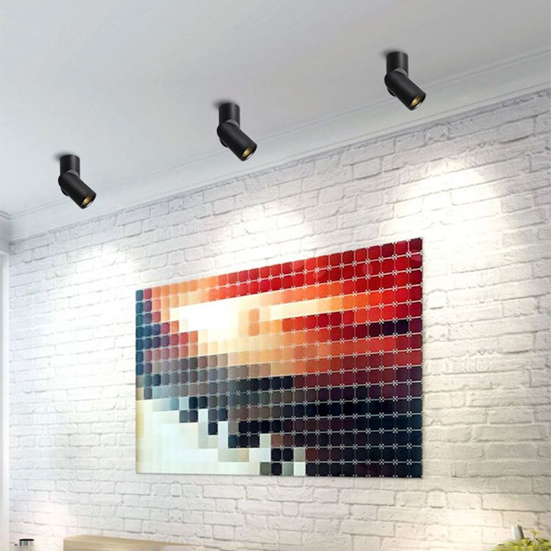 Ray Drehbar LED Deckenleuchte Schwarz/Weiß Wohn/Schlafzimmer Flur Metall&Aluminium Tageslicht/Warm/Neutralweiß