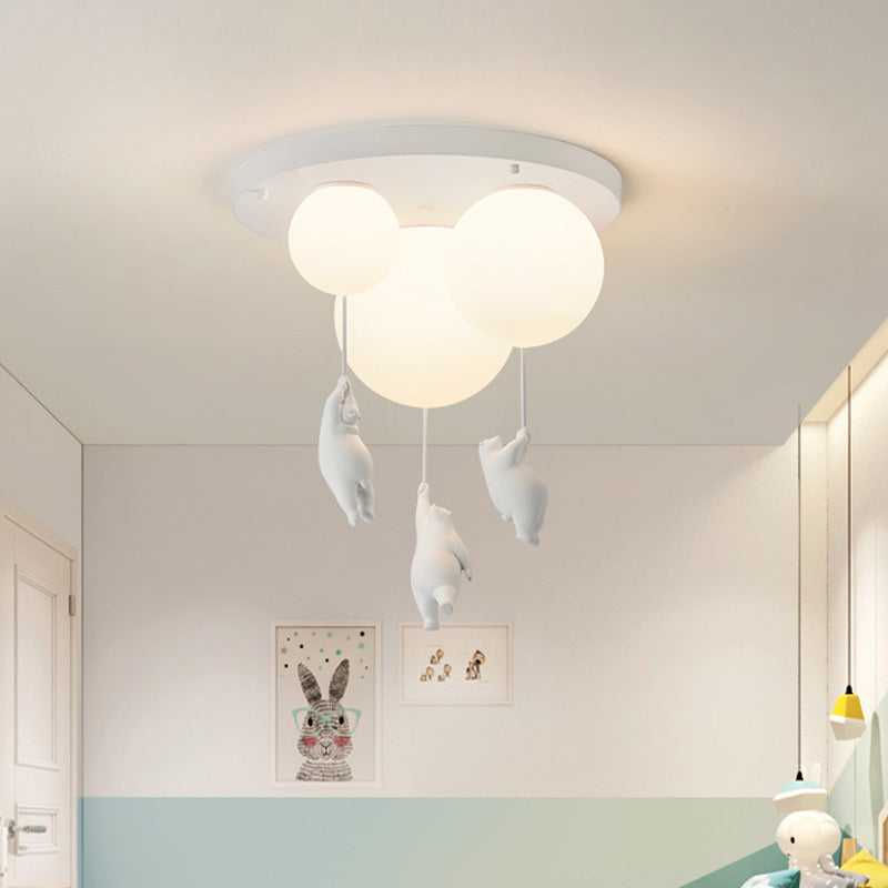 Aria Deckenleuchte Bär Luftballons Weiß Metall/Acryl Schlafzimmer