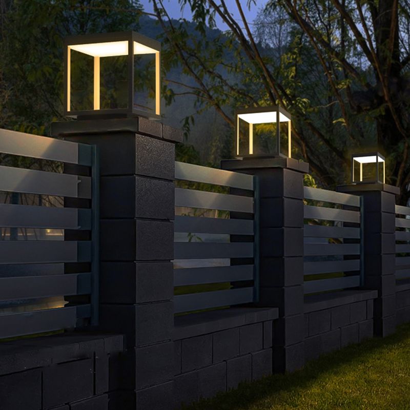 Ray Minimalistische LED Außensokelleuchte Schwarz Garten Metall