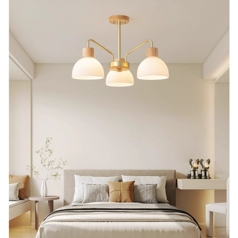 Arisha Rustikal Kronleuchter Metall/Holz/Glas Wohnzimmer/Esszimmer