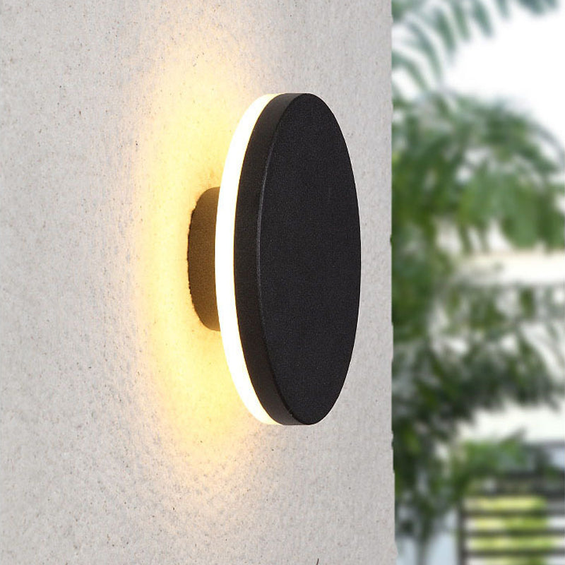 Ray  Außenwandleuchte Garten Modern LED  Weiß/Schwarz Metall