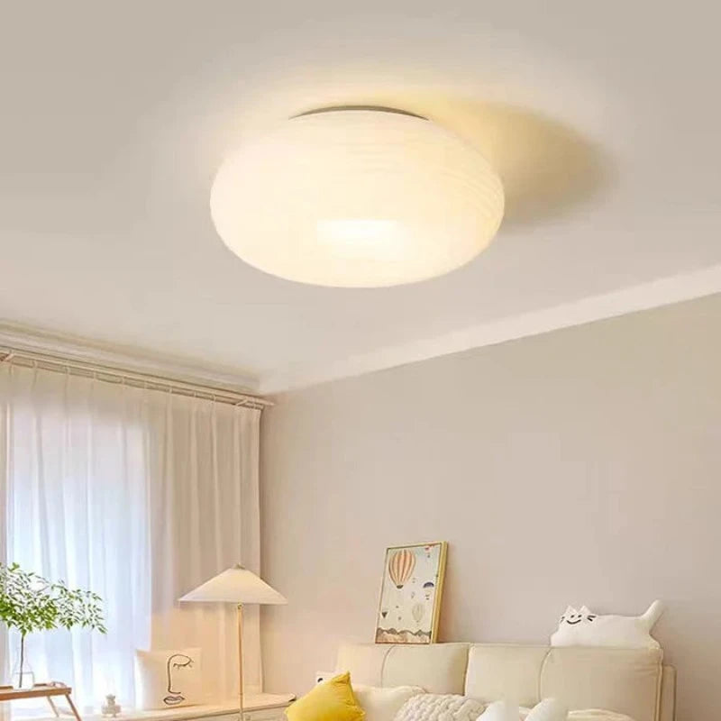 Arisha Modern LED Deckenleuchte Schale Wohnzimmer Schlafzimmer, Weiß, Metall Acryl