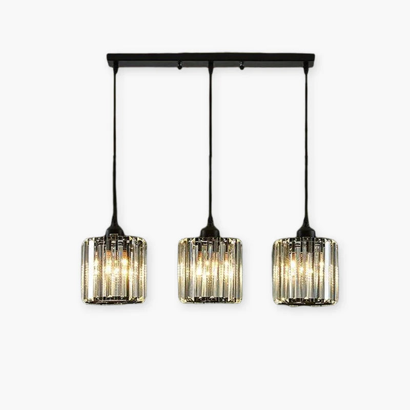 Airsha  Pendelleuchte Schwarz/Gold Wohnzimmer/Küche Modern Rund/Quadrat