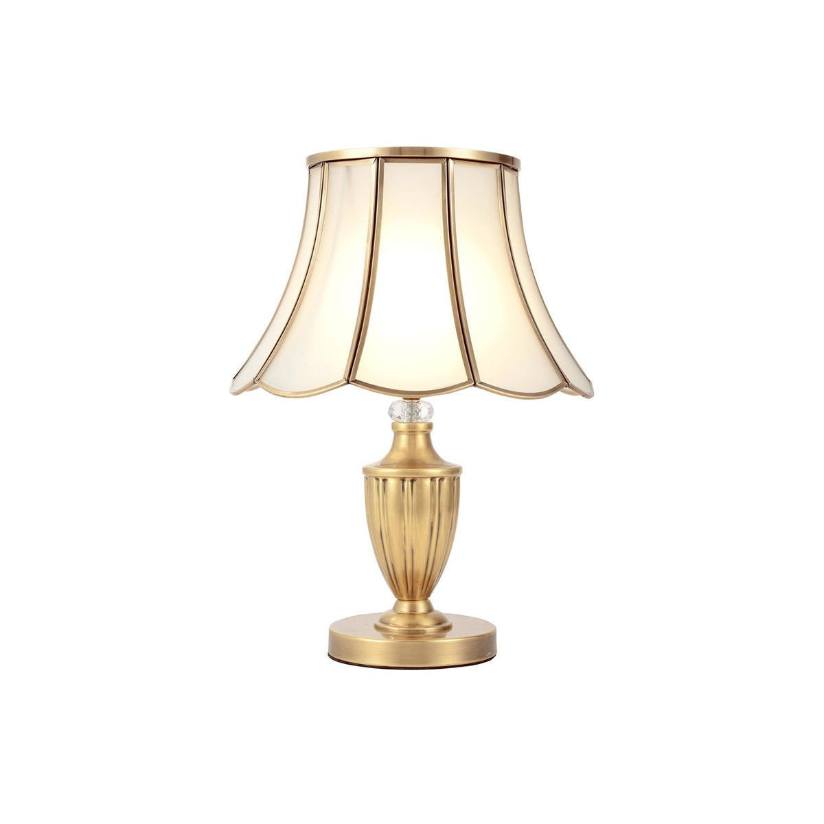 Valencia Messing & Glas Vintage Tischleuchte