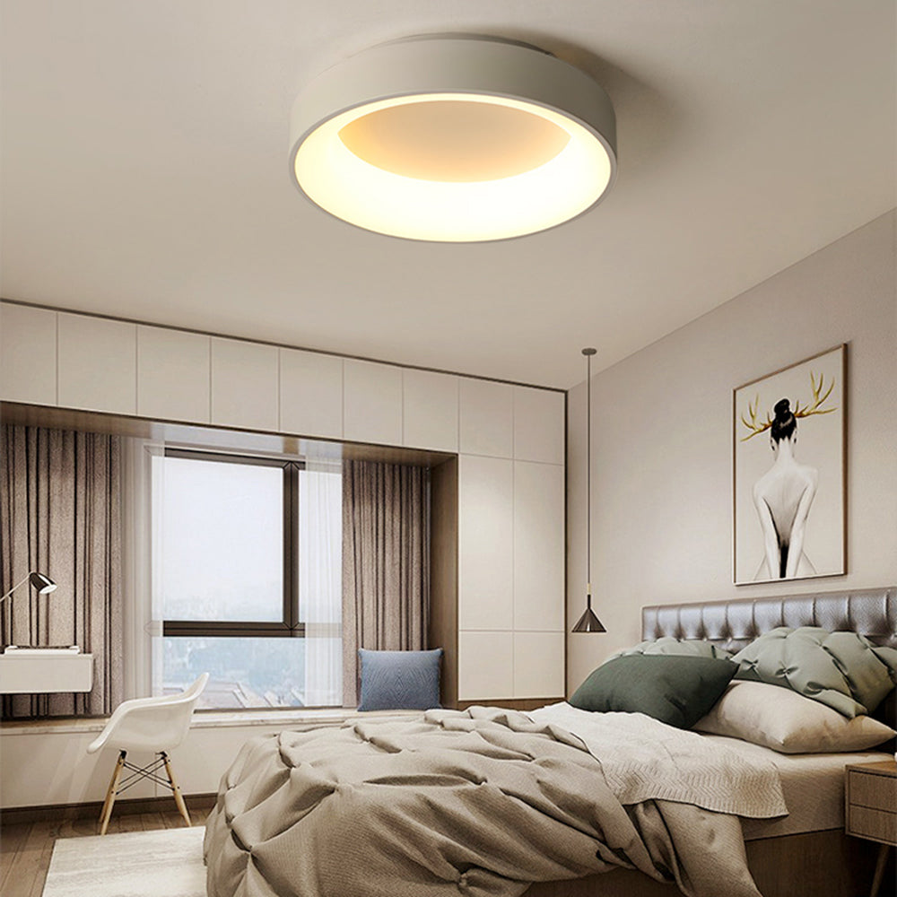 Arisha  Deckenleuchte Weiß/Grau  Modern LED Schlaf/Wohnzimmer Dimmbar