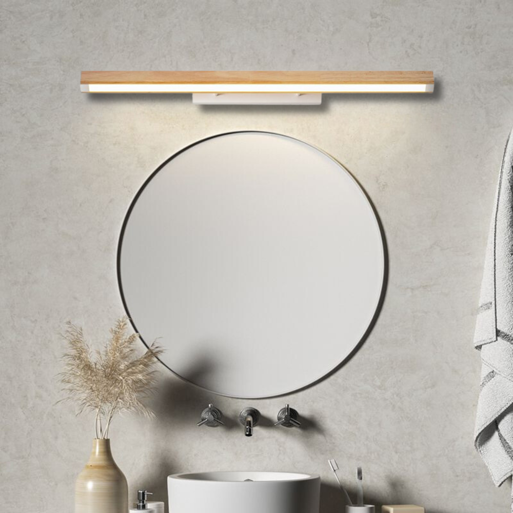 Muto Minimalistische LED Wandleuchte Schlafzimmer/Esszimmer Holz