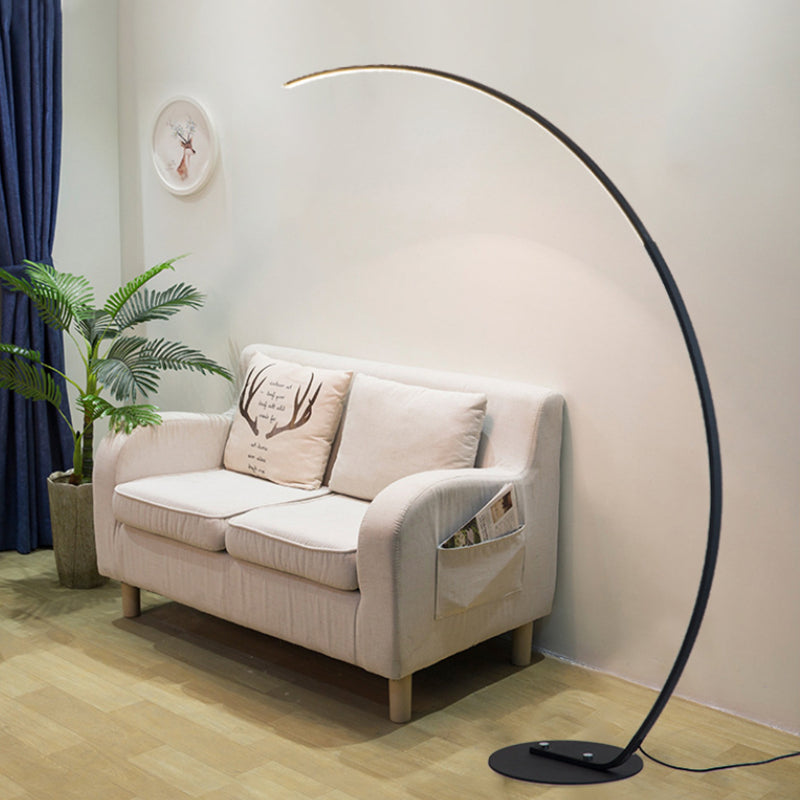 Arisha  Stehlampe Weiß/Schwarz Wohn/Schlafzimmer Arc Modern LED