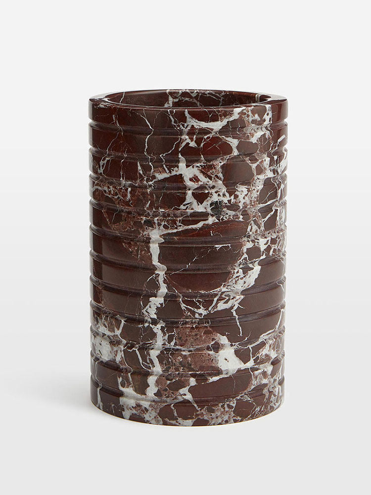Hemzi Rosso Levanto Marmor Vessel-Skulptur aus natürlichem Stein High-End Dekor
