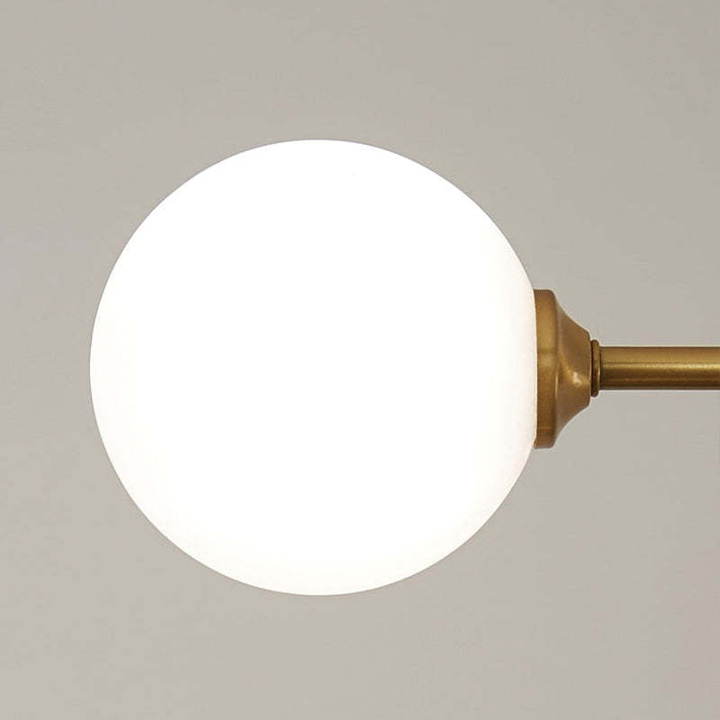 Valentina LED Pendelleuchte kugel Linear, Gold, Metall Glas