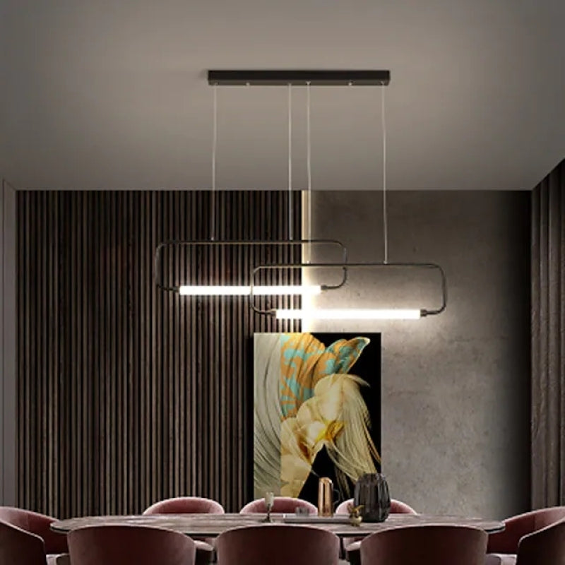 Arisha Design LED Pendelleuchte Schwarz/Gold Wohnzimmer/Esszimmer