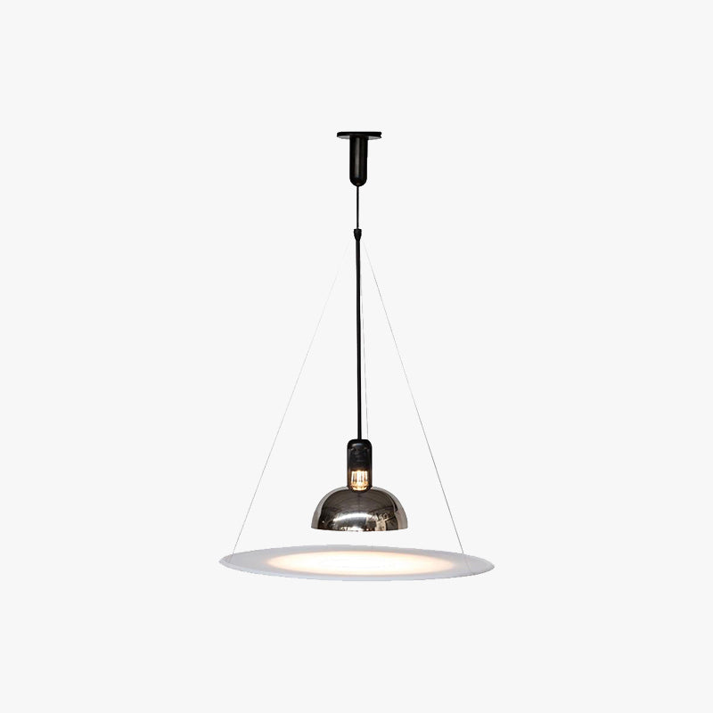 Arisha Modern Schale LED Pendelleuchte Chrom/Schwarz Esstisch Metall&Acryl